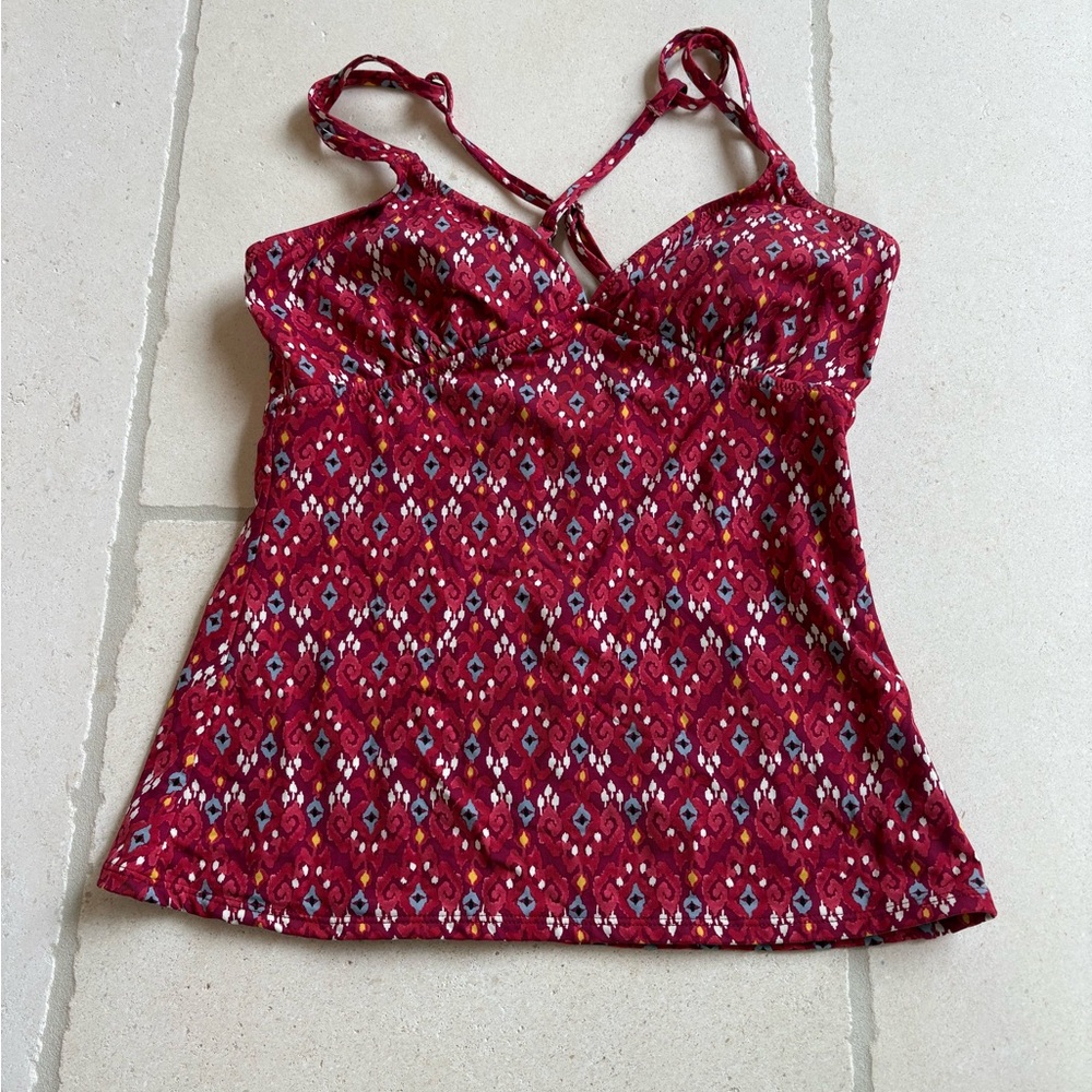 Garnet Hill Red Bustier Swim Camisole top
